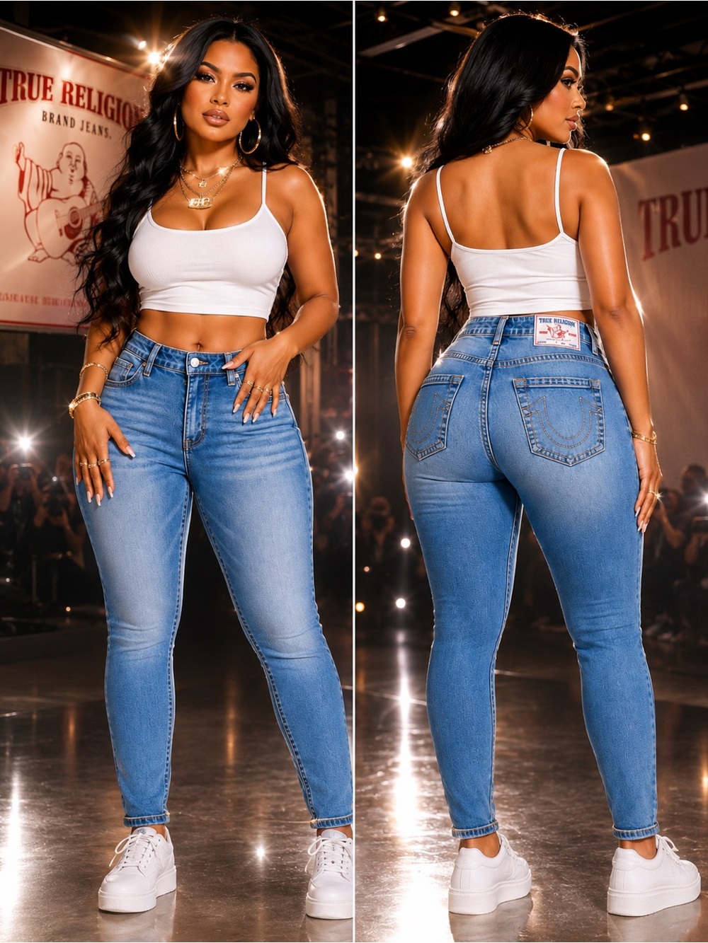 True Religion Jennie Curvy Skinny Jeans Size 33 Premium Denim
